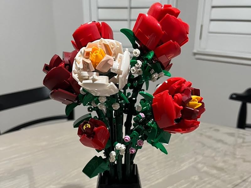 lego flower sets flowers bouquet roses starry night lego set 