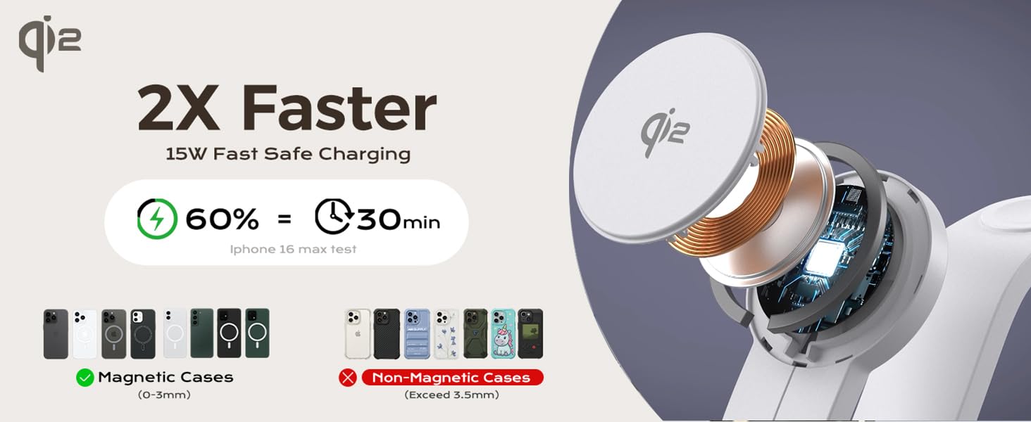 3 in 1 Charging Station for iPhone, 2026 New Fast 15W Wireless Charger Station Compatible Mag-Safe for iPhone 17 16 15 14 13 12 Wireless Charging Station for AirPods Wireless Charger for iWatch Series(图3) 3 in 1 Charging Station for iPhone, 2026 New Fast 15W Wireless Charger Station Compatible Mag-Safe for iPhone 17 16 15 14 13 12 Wireless Charging Station for AirPods Wireless Charger for iWatch Series(图3)